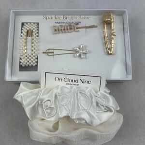 NWT‎ Miss to Mrs sparkle bright babe hair pin collection and bride scrunchies